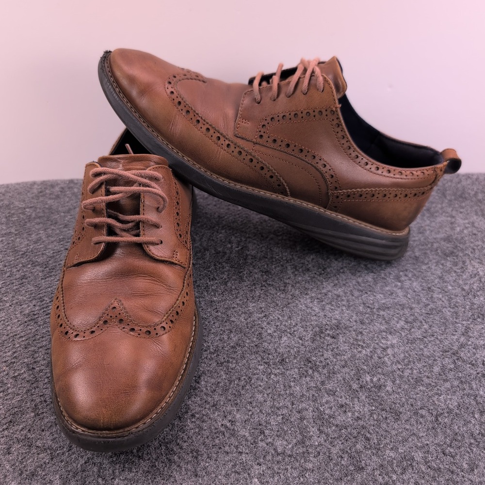 Cole Haan Grand OS Wingtip Oxford Mens 11M British Tan Leather Brogue C26385